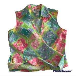 Vintage Lilly Pulitzer wrap top